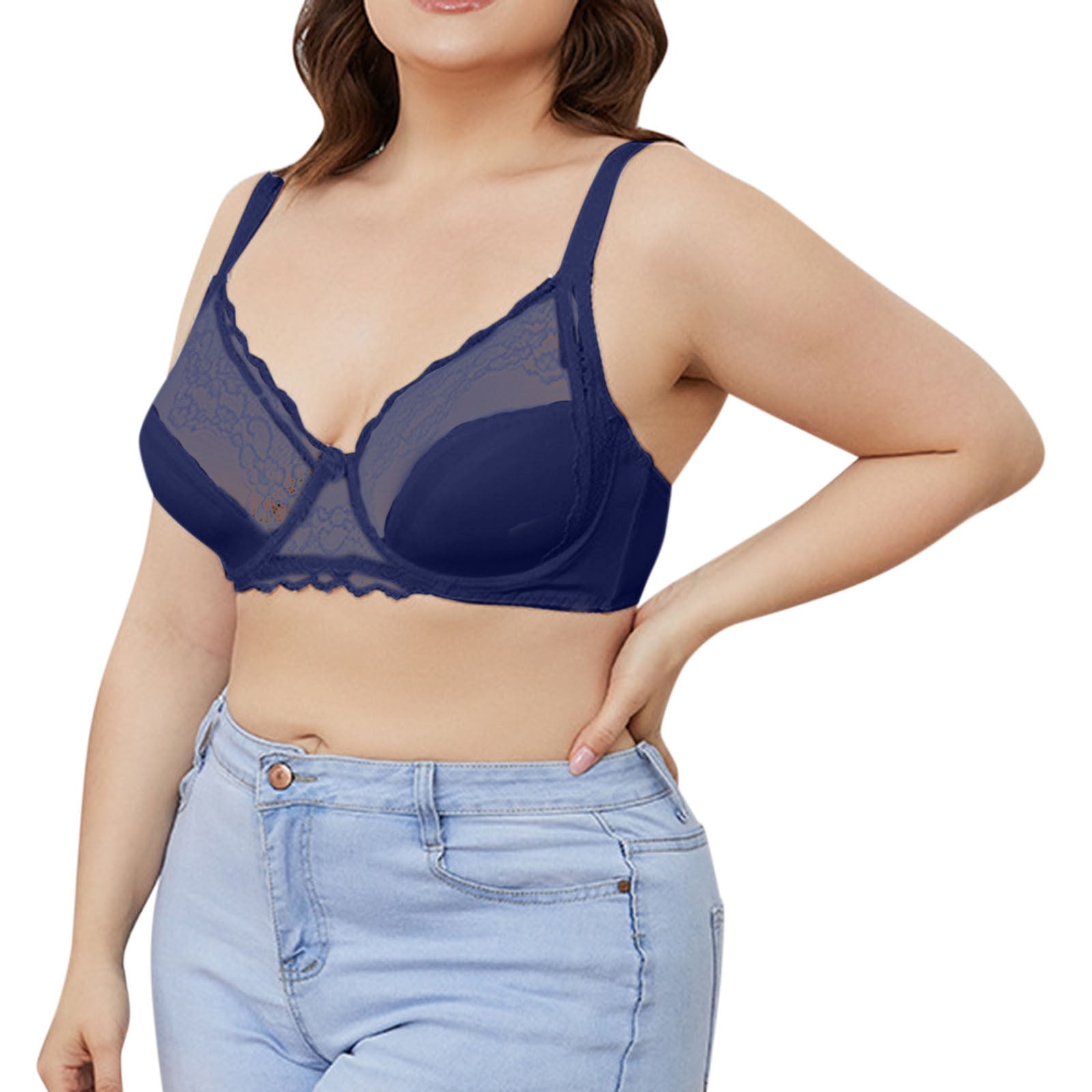LEEy-World Plus Size Lingerie Compression Wirefree High Support Bra for  Women S to Plus Size Everyday Wear, Exercise and Offers Back Support  Beige,85 