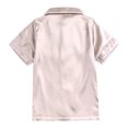 thumbnail image 3 of eczipvz Girls Pajamas Satin Pajama Set Silk Pjs Short Sleeve Sleepwear Loungewear Clothes Set Light Pink 13-14 Years, 3 of 6