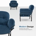 thumbnail image 3 of MCombo Modern Accent Chair with Ottoman, Living Room Chairs with Removable and Washable Cushion, Chenille Upholstered Leisure Sofa Chair for Bedroom Office 4071, 3 of 9