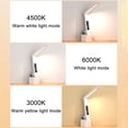 thumbnail image 4 of TIHLMK LED Desk Lamp with Pen Holder and Clock Eye Caring Dimmable Table Lamp Foldable Rechargeable Reading Light Reading Lamp White, 4 of 8