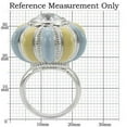 thumbnail image 2 of Rhodium Brass Ring with AAA Grade CZ in Clear for Women Clear Stone Color Style 0W308 Size 10, 2 of 5