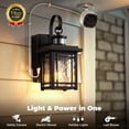 thumbnail image 6 of Porch Light with GFCI Outlet, Motion Sensor Outdoor Wall Light Wall Mount, Oil Rubbed Bronze Exterior Lighting Fixtures, Outdoor Sconce Light Wall Lantern, Exterior Garage Lights for Coach, 6 of 11