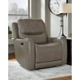 thumbnail image 2 of Signature Deisgn by Ashley Galahad Zero Wall Recliner with Power Headrest, Brown, 2 of 9