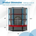 thumbnail image 3 of Gymax 55'' Mini Trampoline for Kids w/ Safety Enclosure Net & Seamless Design, 3 of 10