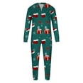 thumbnail image 1 of Dvkptbk Christmas Pajamas for Family Men's Long Sleeve Printed Loungewear Hooded Jumpsuit Bodysuit Jumpsuit (Father) Parenting Clothes, 1 of 4