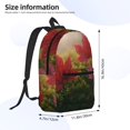 thumbnail image 2 of 17in Backpack With Pocket Adjustable Shoulder Strap Large Capacity Zipper Opening And Closing Double Pull Head Zipper For Work Travel Sports Autumn Leaves Closeup, 2 of 8