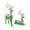 Christmas Figurines-Green Silver*2, variant on Christmas Deer Decor Resin Figurines, 2-Piece Purple Gold Tabletop Reindeer Set for Mantel and Shelf Displays