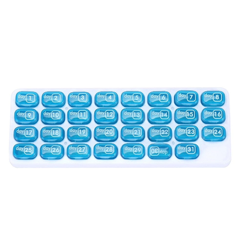 Monthly Pill Organizer 31 Day Daily Vitamins Storage Case Monthly Pill Organizer Travel Travel Large Capacity Removable Pill Box