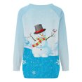 thumbnail image 5 of Chandail en Molleton de Noël pour Femmes 2023 Mode Imprimé de Noël Manches Longues Blouse Col Rond Chandail Décontracté Hauts Chandails en Molleton en Liquidation, 5 of 5