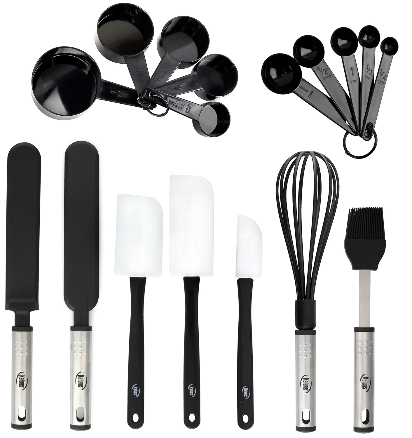 Baking Utensils - 17 Nylon Stainless Steel Baking Supplies - Non-Stick and Heat Resistant Bakeware set - New Baker's Gadget Tools Collection - Great Silicone Spatula - Best Holiday Gift Idea. - image 1 of 7