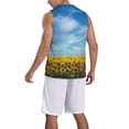 thumbnail image 2 of Honeii Blooming Sunflower Field print basktball shirt for men and women, Unisex basketball jersey for Theme party-Large, 2 of 6