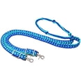thumbnail image 2 of ProRider Horse Roping Western Barrel Reins Turquoise Blue Nylon Braid Knotted Rein 60785, 2 of 3