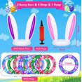 thumbnail image 3 of Juego de anillos inflables con forma de conejito Tossing Game Voiiake para pascua, 3 of 6