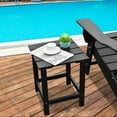 thumbnail image 4 of Costway Patio 15" End Side Coffee Table Square Wooden Slat Garden Deck Black, 4 of 10