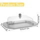 thumbnail image 3 of Mantequera de acero inoxidable con capacidad de 250 g, tapa de PC transparente, asa, apta para lavavajillas, ideal para quesos, postres y frutas, almacenamiento en la cocina, 3 of 7