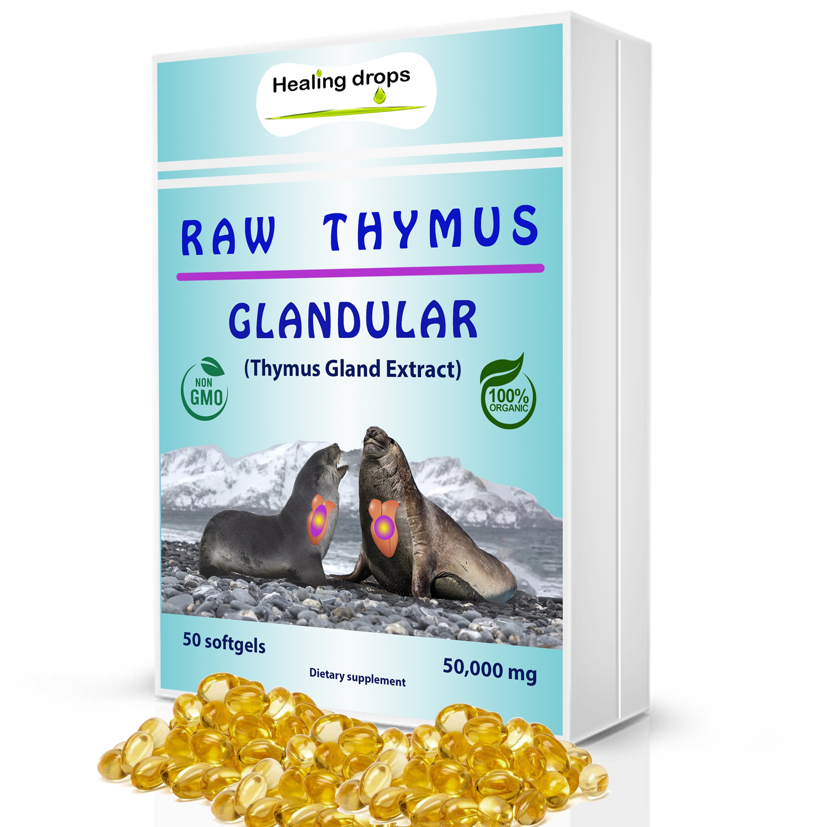 Buy Thymus Glandular Supplement Raw Tissue Extract Supports Immune