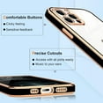 thumbnail image 6 of Case Compatible with iPhone 12 Pro Max Case Crystal Clear Transparent Design Back Bumper Shockproof Slim Fit Soft TPU Silicone Protective Phone Case Cover for iPhone 12 Pro Max, Black, 6 of 14