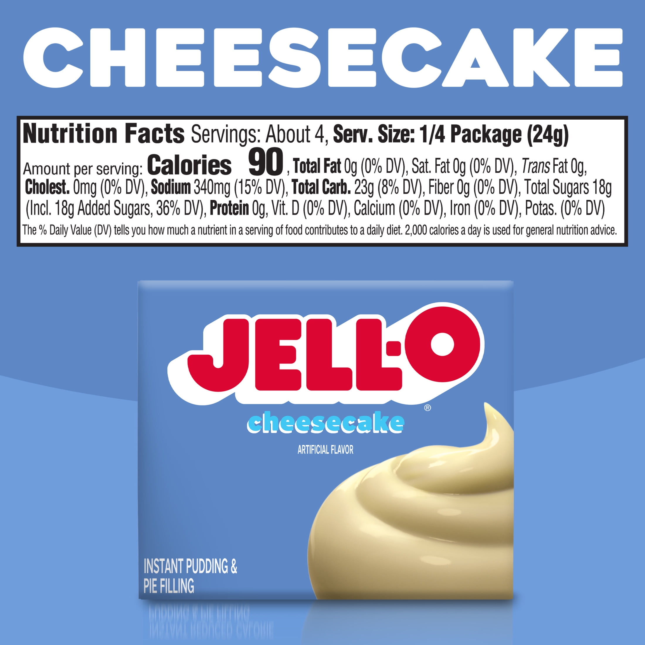 Jell O Instant Cheesecake Dessert Pudding Pie Filling Mix 3.4 oz Box Walmart