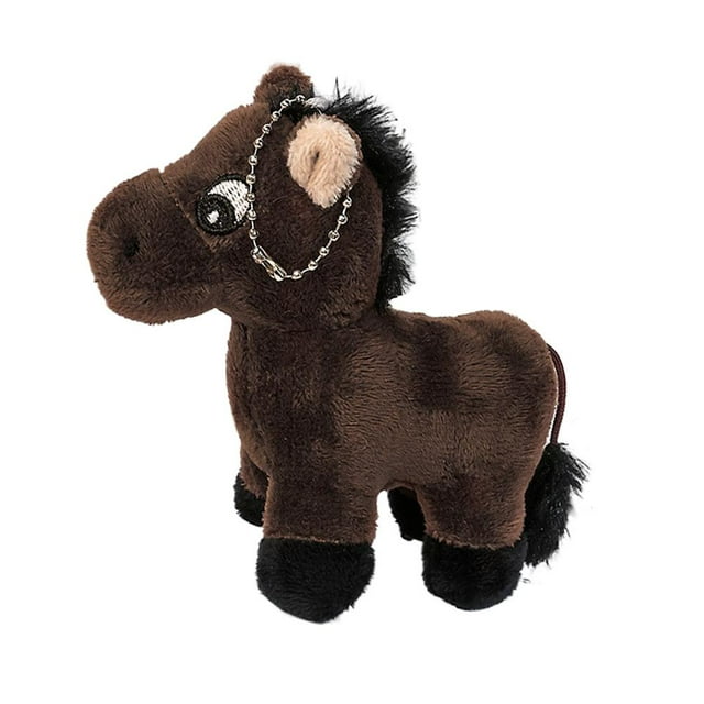 Jouets en Peluche Cheval Doux Poupée en Peluche Cheval Debout Réaliste Jouets Cheval Drôle Joli Nouvel An Poupée Cheval Adulte