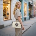 thumbnail image 7 of FORMRS Women Crossbody Purse with Chain Strap Vegan Leather Shoulder Handbag, Beige Astronaut Planet, 7 of 7