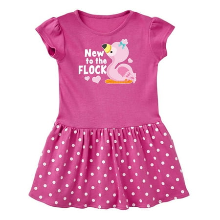 

Inktastic New to the Flock Cute Baby Flamingo Gift Baby Girl Dress