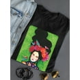 thumbnail image 3 of Pastell Woman With Flower Wreath. T-shirt Women's -Hulya Ozdemir Designs, Female Large, 3 of 4