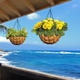 thumbnail image 6 of Usmixi 100% Natural Coco Fiber Hanging Basket Planter Liners, 6 of 11
