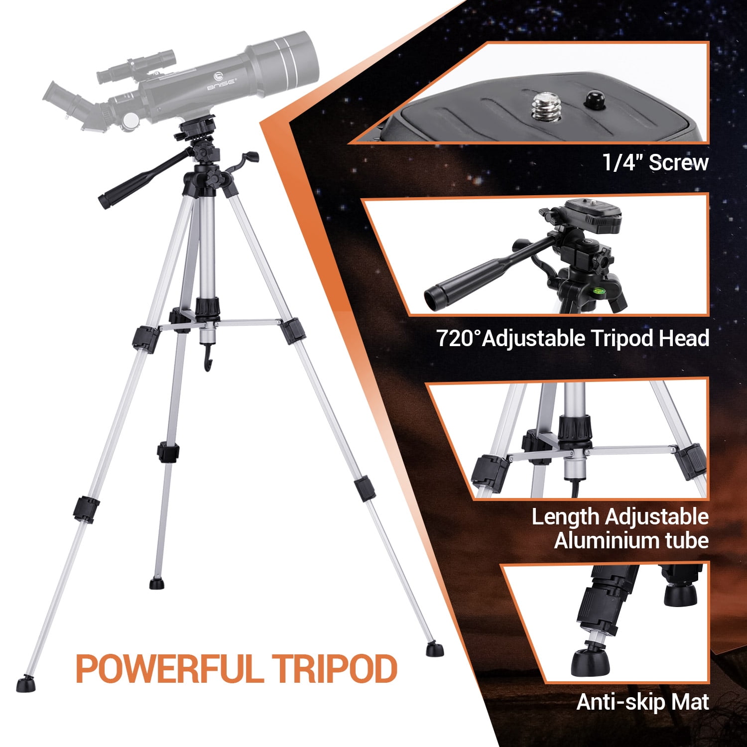 HD high magnification dual-use, Refractive professional astronomical telescope 