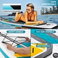 thumbnail image 3 of Riwcyla Inflatable Paddleboard Board 6 Inch Thick Surfboard Surf Set with Paddleboard Surf Fin Coiled Leash Inflator Pump and Carry Bag, 3 of 6