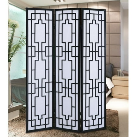 Roundhill Furniture Sudoku 3 Panel Room Divider Screen