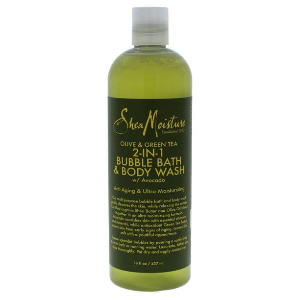 SheaMoisture Olive Green Tea Bath+Body Wash 2N1 16 OZ - Walmart.com ...