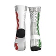 thumbnail image 2 of Athletic Socks Mexico-America Flag Sport Running Calf Socks Crew Socks for Men Women, 2 of 7