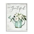 thumbnail image 3 of Stupell Industries Grateful Sentiment Vintage Turquoise Watering Can Flower Bouquet, 16 x 20, Design by Lettered and Lined, 3 of 5