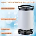 thumbnail image 3 of Kitchen Utensil Holder Extra Large 360°Rotating For Counter Organizer Stainless Steel Storage Cooking Silverware Caddy 3 Compartment Flatware Spoon Spatula Tool Cutlery Container（White）, 3 of 4