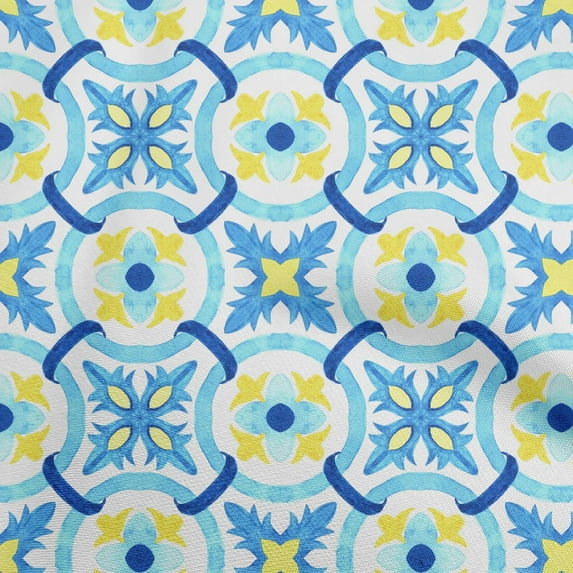 oneOone Silk Tabby Aqua Blue Fabric Block Sewing Fabric By The Yard Printed Diy Clothing Sewing Supplies 42 Inch Wide-SB