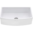 thumbnail image 5 of Ruvati USA RVL2398BS 33 in. Fireclay Biscuit Farmhouse Kitchen Sink Bow Front Curved Apron Single Bowl, 5 of 7