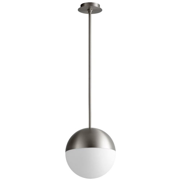 12 inch 10.1W 1 Led Pendant-Satin Nickel Finish Bailey Street Home 766-Bel-4236135