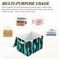 thumbnail image 7 of Black Green Graffiti Large Storage Bins with Linen Collapsible Lid Storage Box 16.7 x 12.6 x 11.8in, 7 of 7