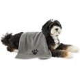 thumbnail image 2 of Bone Dry Pet Grooming Towel Collection Embroidered Absorbent Microfiber Drying Set, 15x30, Gray, 3 Count, 2 of 8