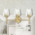 thumbnail image 2 of F27013-18-Sunset Lighting-Stella - 3 Light Bath Vanity   Champagne Gold Finish with Clear Glass, 2 of 4