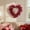 A, variant on Valentine's Day Garland | 1.81x1.81in Hanging Decor | Red Plastic Heart Garland for Wedding Engagement Anniversary Party Supplies | 1 Pack