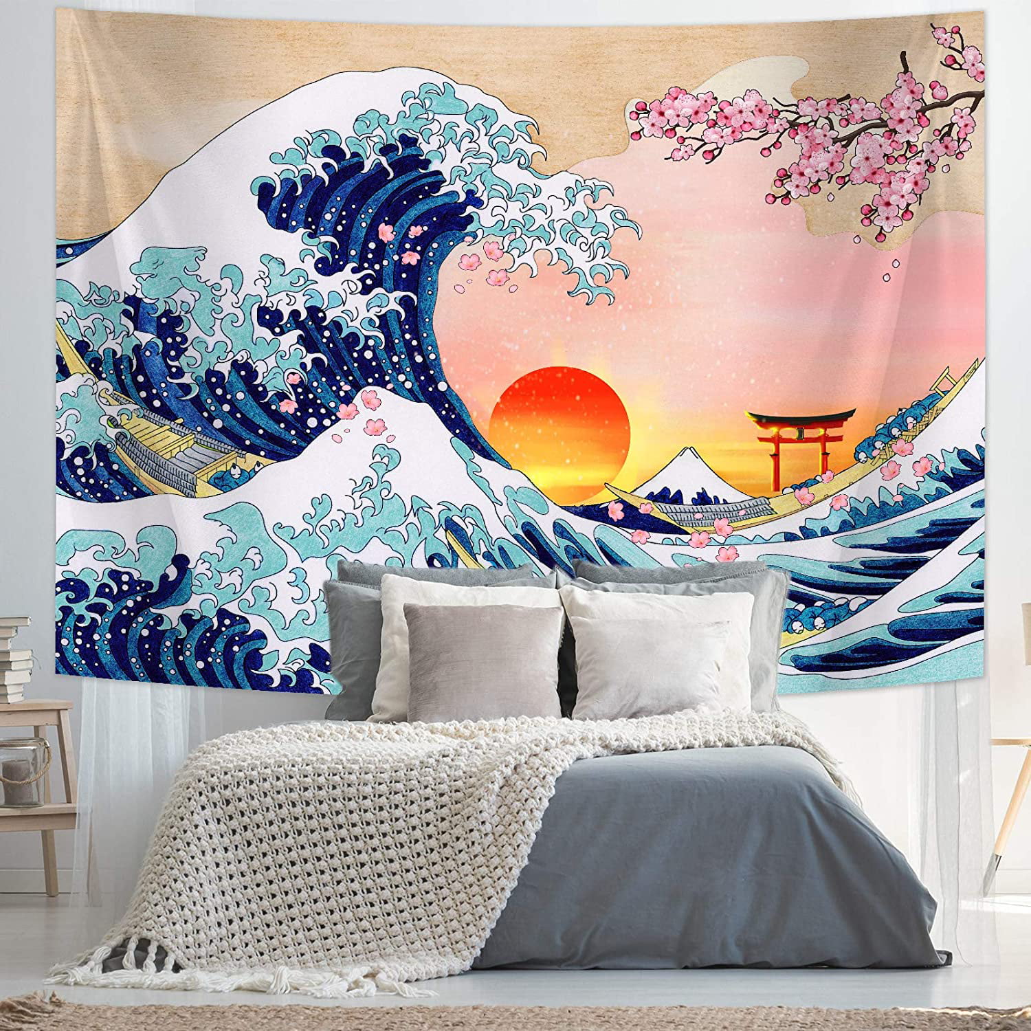 Abstract Wave Spray Tapestry Wall Hanging Living Room Bedroom Dorm Decor 