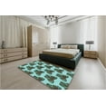 thumbnail image 5 of Ahgly Company Machine Washable Indoor Square Transitional DarkOliveGreen Area Rugs, 7' Square, 5 of 7