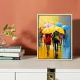 thumbnail image 3 of Nawypu  Large Canvas Print Wall Art- Colorful Umbrella Office Worker Walking in the Rain Canvas Oil Painting Picture Artworks Modern Landscape for Home Wall Decor Ready to Hang, 3 of 4