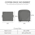 thumbnail image 4 of Pakunoda 4 Set of Waterproof Outdoor Deep Seat Cushion Replacement Slipcovers, 22" X 24" Patio Furniture Cushion Covers, Outdoor Cushion Covers with Zipper for Patio Furniture, Light Grey, 4 of 7