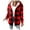 Red, variant on Arlun Flannel Jackets for Women Trendy Fleece Lined Button down Plaid Shacket Long Sleeve Hooded Jackets Loose Fit Comfortable Warm Oversized 2025 Fashion Fall Winter Coats Red XL