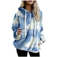 thumbnail image 2 of Puntoco - Sudaderas de forro polar de gran tamaño para mujer con bolsillos, sudaderas atléticas de Sherpa, sudaderas con capucha, prendas de vestir Puntoco Puntoco-7824, 2 of 7