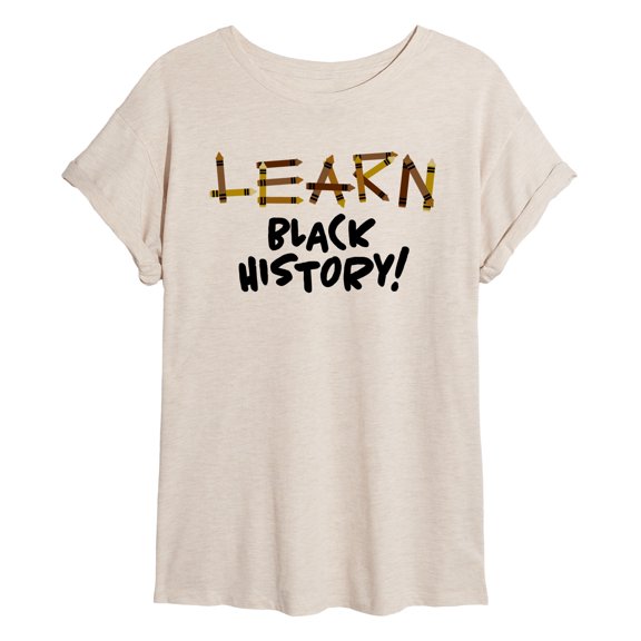 Instant Message - Learn Black History Oversized Graphic T-Shirt