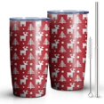 thumbnail image 2 of Christmas 20oz Stainless Steel Mobile Tumbler – Vacuum Insulated Coffee Mug with Lid, Spill-Proof Travel Cup for Hot & Cold Drinks, 2 of 7