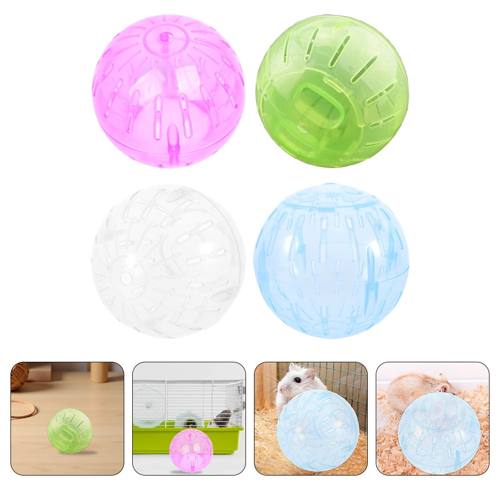 OUNONA 4Pcs Hamster Rolling Ball Assorted Colors Innovative Design for Small Pet Activity Indoors